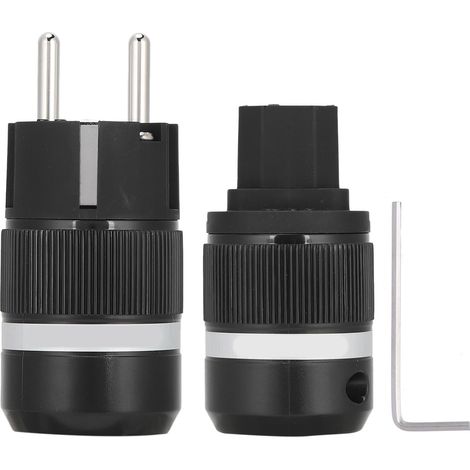 Iec-audio-netzstecker Aus Reinem Kupfer Mit Rhodium-beschichtung, Stecker/buchse 100–250 V E100r/f100r