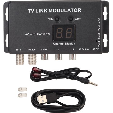 Einstellbarer Tv-modulator Mit Unterstützung Für Pal Und Ntsc, Av-zu-rf-konverter Mit Usb-kabel Für Tv-boxen Und Audio-video-quellen