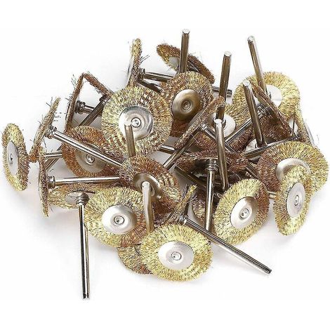 30-teiliges Metallbürsten-set, Polierscheiben Aus Messing-stahldrahtbürsten, Komplettset Für Dremel-rotationswerkzeuge (messing)
