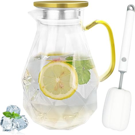 2-in-1-wasserkocher, Hitze- Und Kältebeständig, Mit Griff, Edelstahldeckel Und Einzigartigem Diamantmuster, Für Heißes Und Kaltes Wasser, Eistee Und Fruchtsaftgetränke