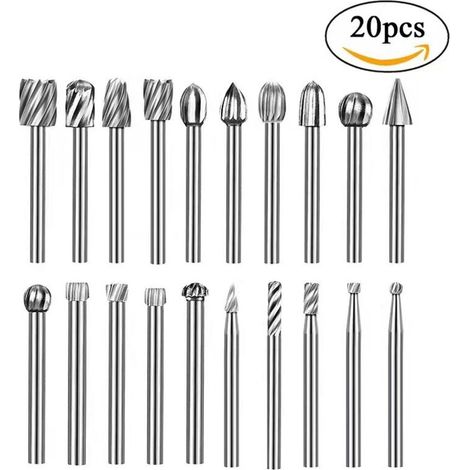 Set Mit 20 Hss-rotationsfeilen – Elektrische Schleifmaschinen, Holzschnitzmesser, Schleifköpfe, Fräser, Gravier- Und Schleifwerkzeuge Für Holz Und Metall
