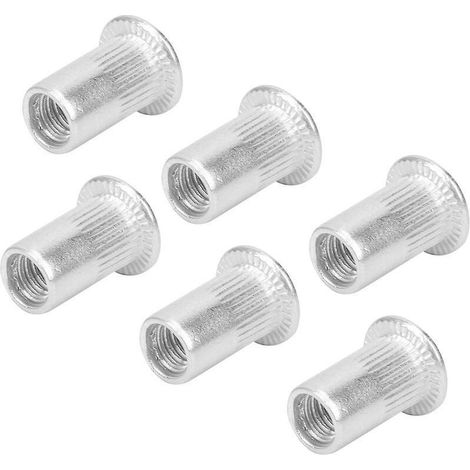 100 Stück M5-blindnietmuttern, Sortiment An Blindnietmuttern, Flachkopf-gewindeeinsatz, Aluminium-pressmutter