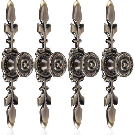 4 Schubladengriffe (grünbronze) Im Vintage-stil, Möbelgriffe Aus Zinklegierung Für Schubladen, Schränke, Kommoden Und Kleiderschränke, Inklusive Schrauben