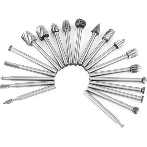 6/10/20-teiliges Bohrer-set, Hss-holzbohrer, Schnitzbohrer, Schleifmühlen-set, Holzbearbeitungszubehör (silber - 20 Stück)