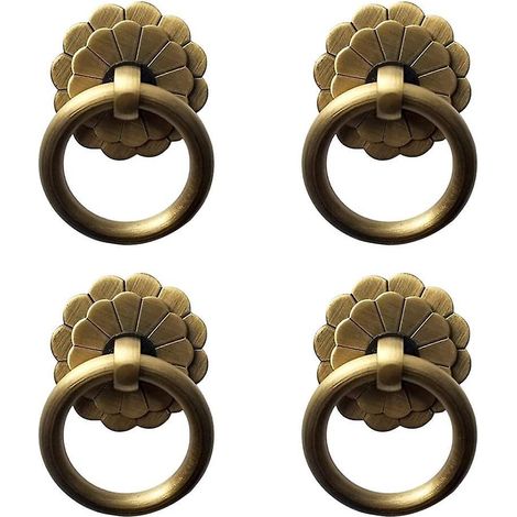 Set Mit 4 Antiken Messinggriffen (antikbronze) Für Küchenschränke, Kleiderschränke, Schubladen, Vintage-möbel
