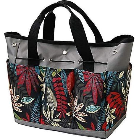 Aufbewahrungstasche Für Gartengeräte Mit Fächern (grau + Mehrfarbig), Strapazierfähige Tragetasche Aus Oxford-gewebe, Garten-set Für Damen, Werkzeugtasche