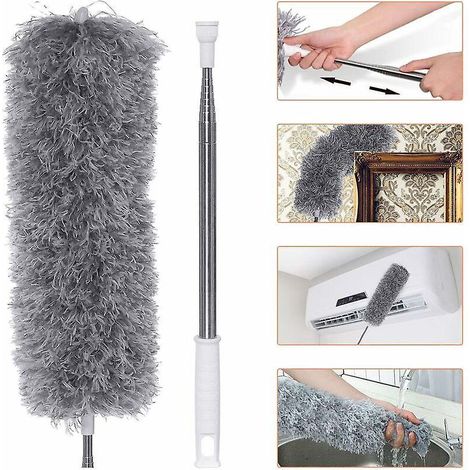 (250 Cm) Staubmopp Und Bodenwischer, Teleskop-mikrofaser-staubmopp Mit Klappbarem Eckbesen