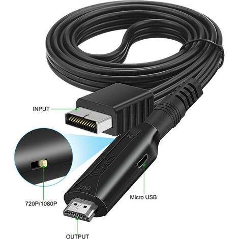 Hdmi-kabel Für Ps1/ps2 Mit Audio-video-synchronisation, Adapter Für Playstation 1 Und 2, High-definition-anschluss