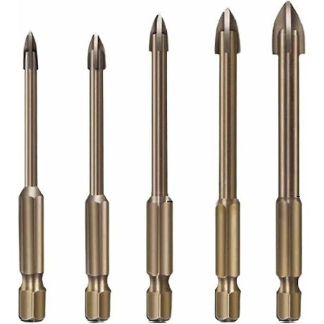 5-teiliges, Hocheffizientes Universal-bohrwerkzeug-set Mit 3 Bohrern, Verdickten Hartmetall-bohrern Mit Hoher Härte, Multifunktional