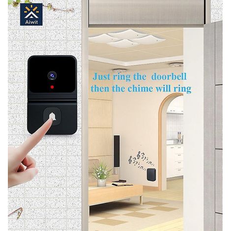 (schwarz) Kabellose Türklingel – Hd-video-türklingel – Wlan-video-türklingel Mit Zwei-wege-audio Und Video-gegensprechanlage