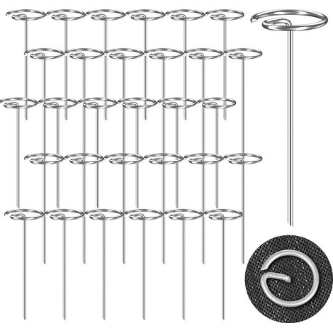 30 G-förmige Gartenanker Für Unkrautvlies, Bodenanker Für Gartenplanen, Edelstahlheringe, Befestigung Für Planen Und Kunstrasen