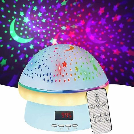 Sternenhimmel-projektor-nachtlicht Mit Fernbedienung Und Timer, 16 Farbprojektoren, Dimmbare Led-nachttischlampe, Glo