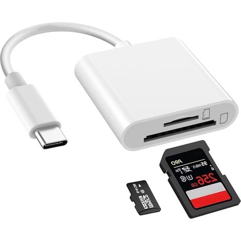 Usb-c-sd-kartenleser, Typ-c-sd-kartenadapter, Sd-/micro-sd-kartenleser, Speicherkartenleser Für Iphone 15, Mac, Ipad Pro/air 2020/2021, Galaxy S21/s22/s23, Xiaomi