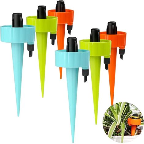 Set Mit 6 Automatischen Bewässerungsspitzen, Tropfbewässerung Mit Ablassventil, Für Zimmerpflanzen (farbe Zufällig)