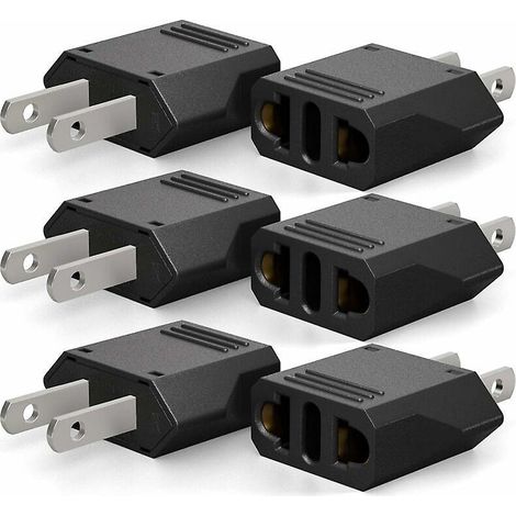 6-teiliger Netzadapter (euro Auf Us), Reiseadapter (euro/eu Auf Us), Steckerkonverter (eu/italien)
