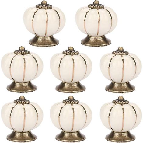 Beige Keramik-schranktürknöpfe Mit Schrauben, Vintage-schrankgriffe