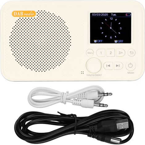 Tragbares Dab/fm-digitalradio Mit 2,4-zoll-lcd-bildschirm Und Timer Für Ältere Menschen Zu Hause