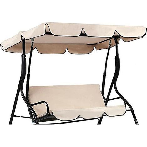 Beige, 164 X 114 X 15 Cm) Balkon-sonnensegel, Schutzhülle Für Gartenschaukeln, Wasserdichte Markise, Sonnenschutz Für Schaukeln