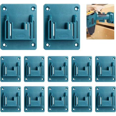 Set Mit 12 Wandhalterungen Für Maschinen Und Werkzeuge, Passend Für Makita 18v Elektrowerkzeuge, Werkzeugaufbewahrung Für Die Werkstatt (blau)