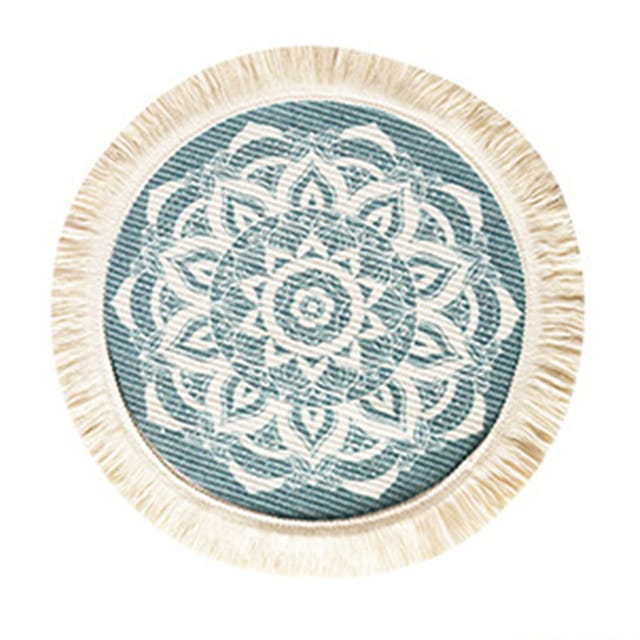 Runde Tischdecke Aus Weichem Und Komfortablem Baumwoll-polyester-gemisch Mit Fransen Zur Küchendekoration