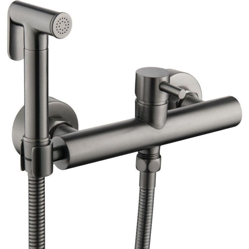 Verstecktes Bidet-duschset Für Das Badezimmer, Handbrause Warm Und Kalt, Warmwassertoilette, Schwarz