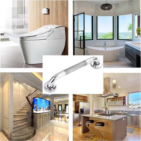 Bathroom Grab Bar 304 Stainless Steel With Non-slip Handle For Bathtub, Toilet, Bathroom, Stair Handrail (2 Pack)