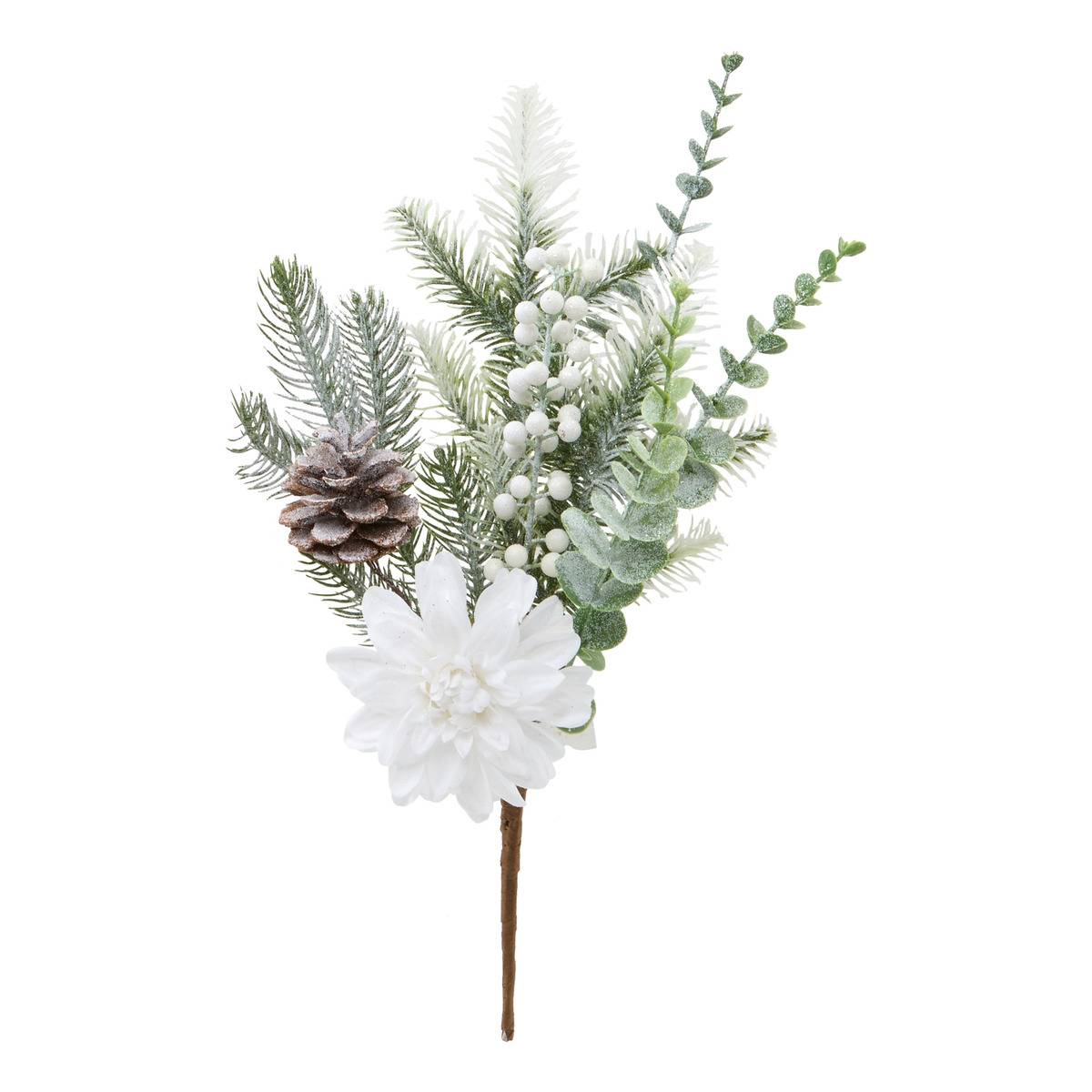 Strauß Weißer Blumen, Höhe 46 Cm -