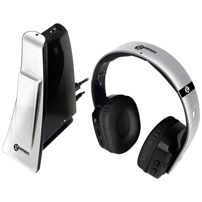 [neuwertig] B-ware Geemarc Cl7400 Opti Funk Tv In Ear Kopfhörer Over Ear Leichtbügel Headset Silber