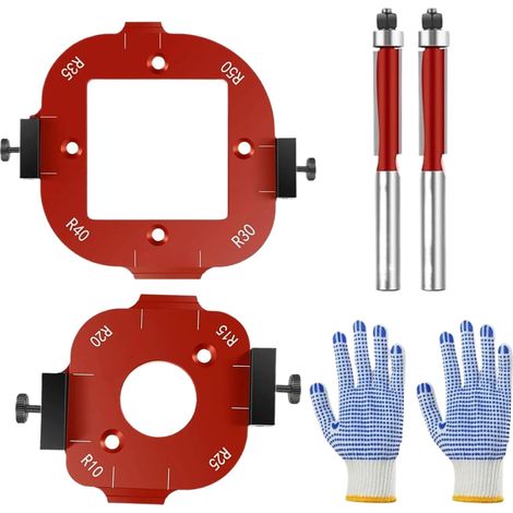 Router Template, Corner Jig, Routing Guide, Arc Cutter, Aluminum Tool, Wood Router, Edge Shaper, Carpentry Gear, Accessory, Positioning Plate With Evenly Finish For Easy Setup
