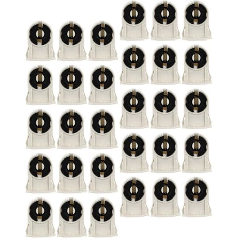 30pièces Lamp Holder Brackets For Fluorescent Tubes Compatible With Led Tube Light Sockets Heat-resistant Abs For Indoor Lighting Replacement Couleur Aléatoire