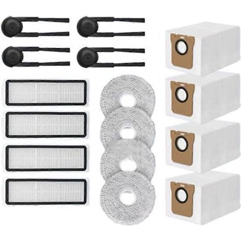 Lot De 16 Pièces Pour Xiaomi Mijia M40s / Ov31cn Sweeping Machine Accessoires Brosse Principale Et Latérale Serpillière