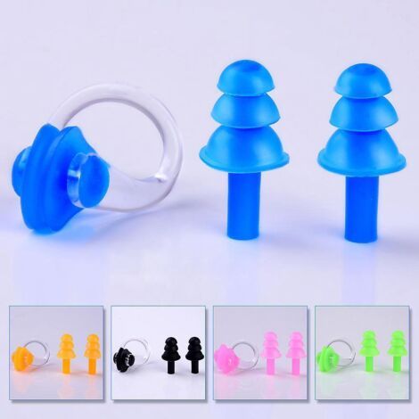 Pairs Of Silicone Earplugs For Swimming And Nasal Congestion, Waterproof Earplugs For Swimming, Sleeping, Hearing Protection Or Concerts, Etc.