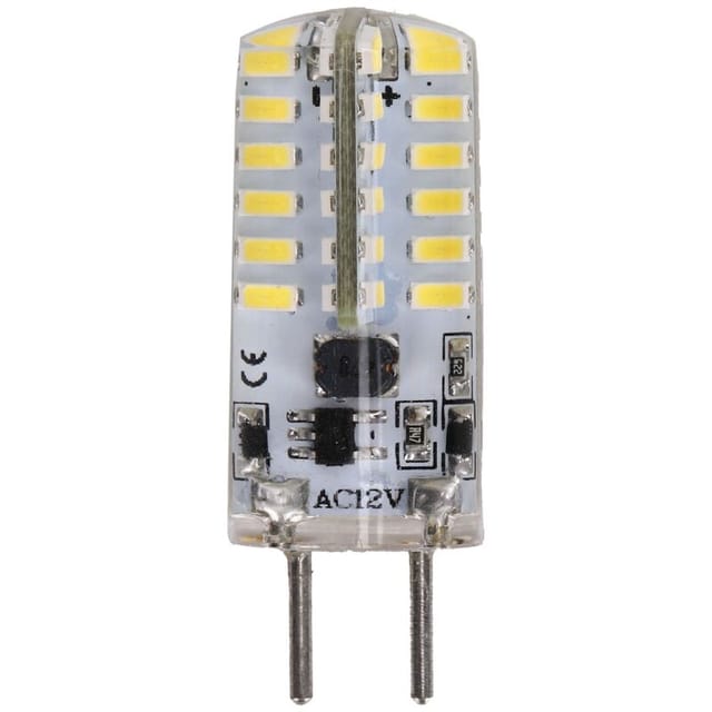 Gy6.35 3w 300lm 12v Ac Led-lampe Für Kronleuchter Und Deckenleuchten (kaltweiß 6000-6500k) - 48 Silikon-leds