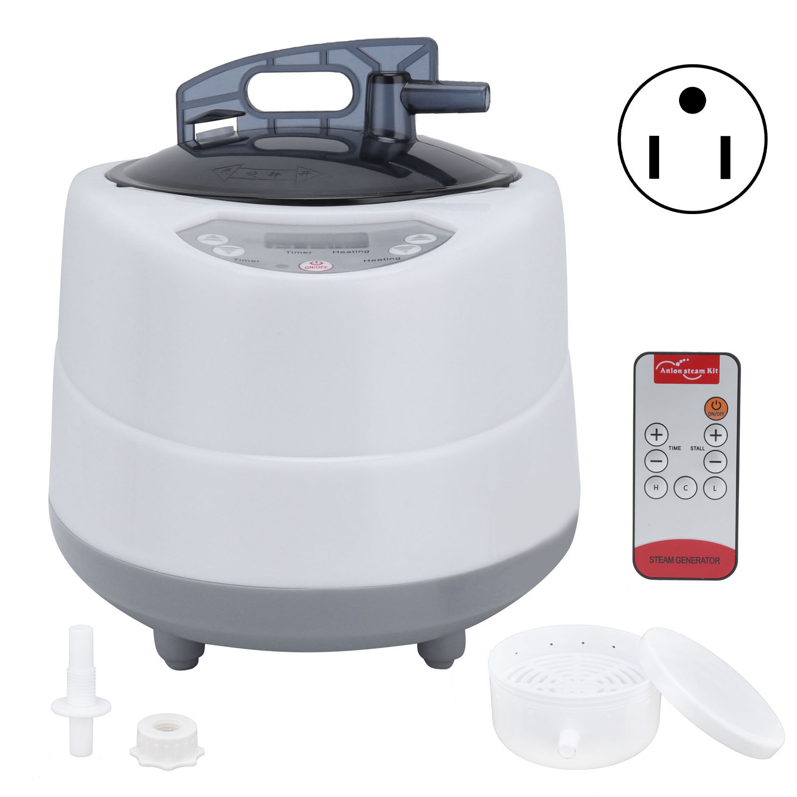 1000-w-dampfgerät Mit 2,0 L Fassungsvermögen Für Spa Und Entgiftung, Tragbar Mit 110-v-us-stecker