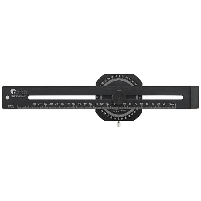 Präzisions-streichmass Mit Gradmesser 250mm Fortis