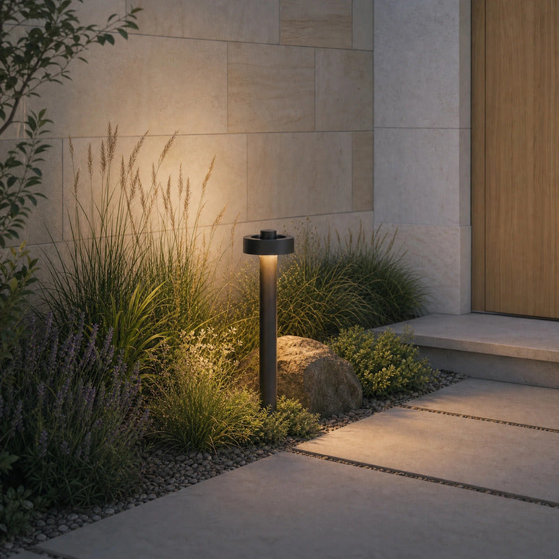 [gebraucht] B-ware Lucande Led Wegeleuchte Nirella Gartenleuchte Pollerleuchte Schwarz 60cm Cct