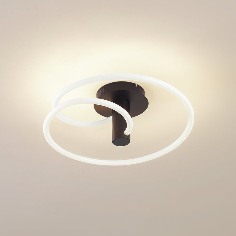 [gebraucht] B-ware Lucande Deckenleuchte Valenora Led Lampe Dimmbar Warmweiß Ø49cm Schwarz/weiß