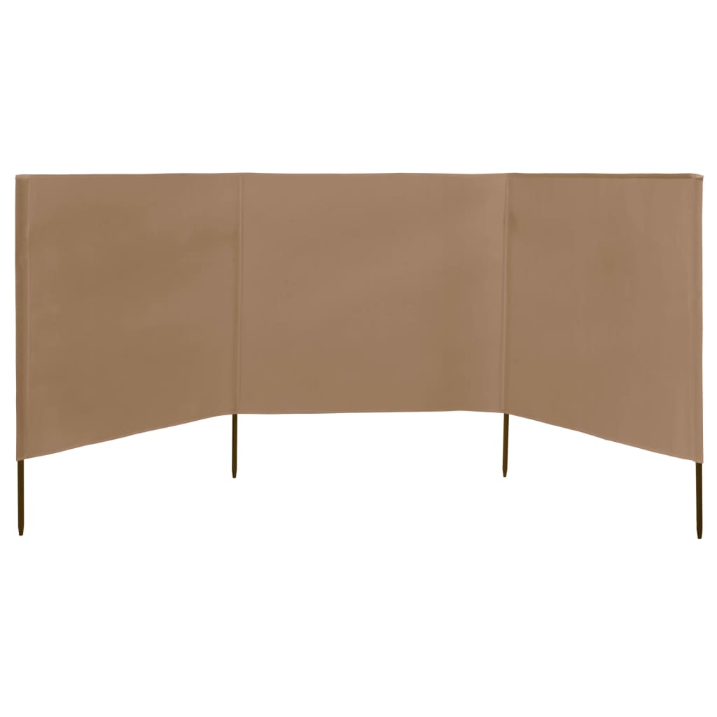 Maison Exclusive - 3-teiliges Windschutzgewebe 400 X 120 Cm Taupe