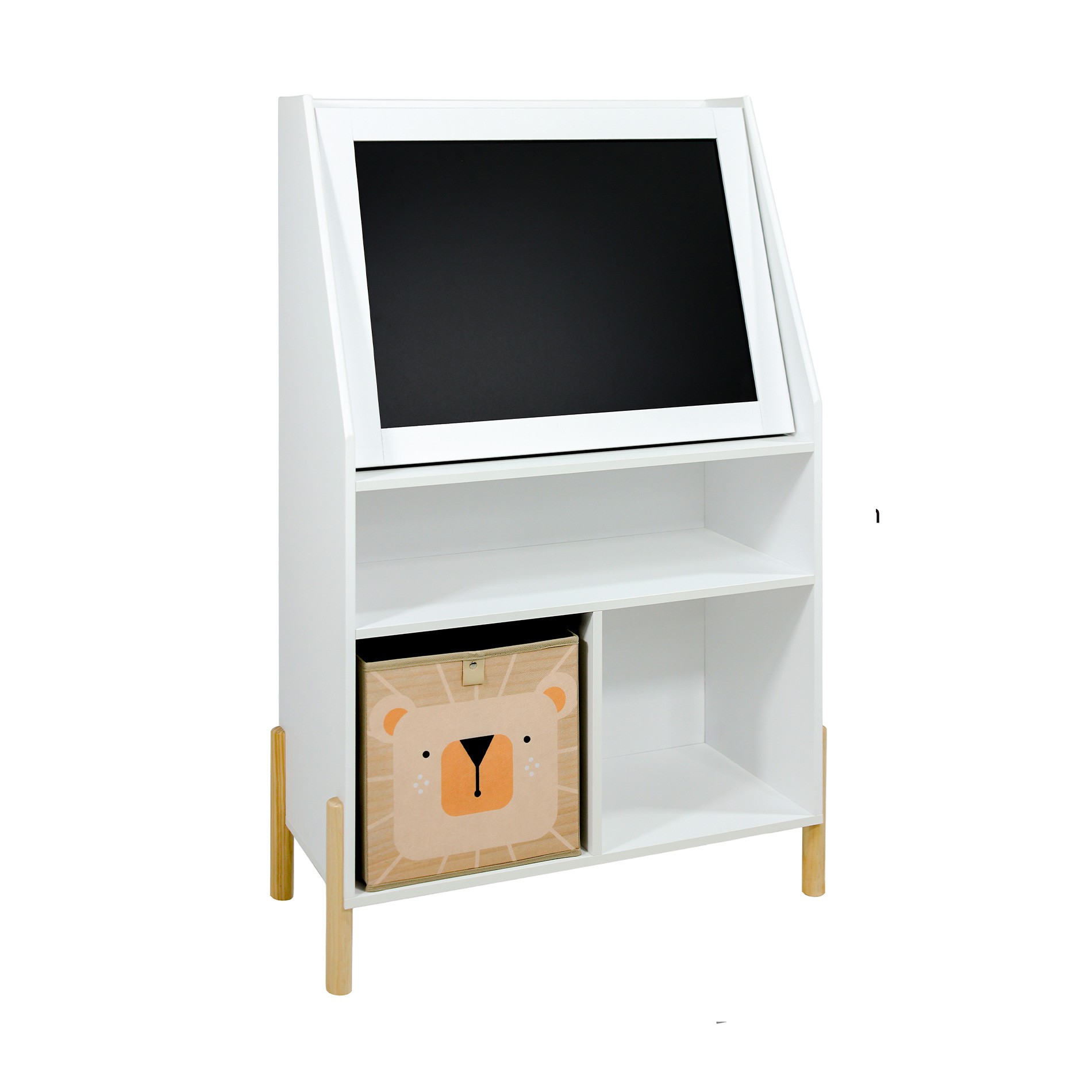 Kinderschrank Mit Tafel Mobili Rebecca Elio 105x65,5x30 Cm Mdf Kiefer Weiß