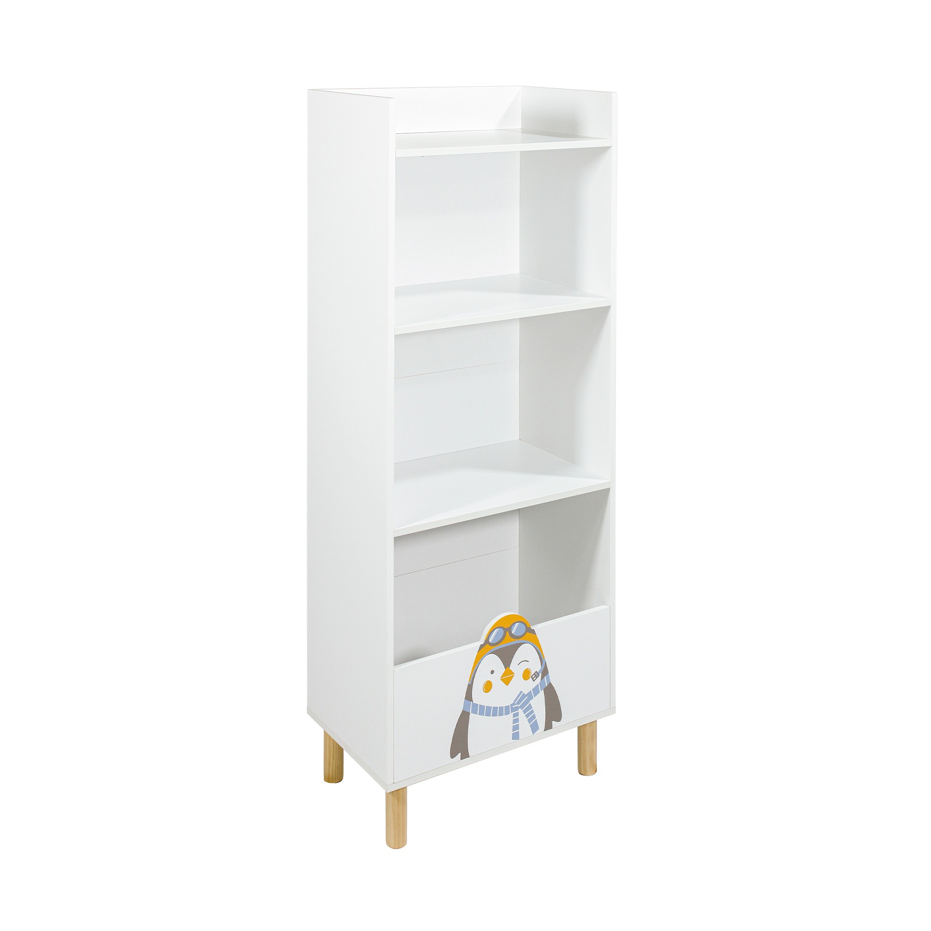 Kinderbücherregal Mobili Rebecca Nanu 118x47x30 Cm Mdf Kiefer Weiß