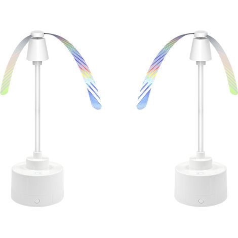 2er-pack Tischventilatoren Gegen Fliegen Und Mücken. Geeignet Für Tischaufstellung Oder Zum Aufhängen, Ideal Für Picknicks Und Grillabende. Chemikalienfreies Mückenschutzmittel (weiß).