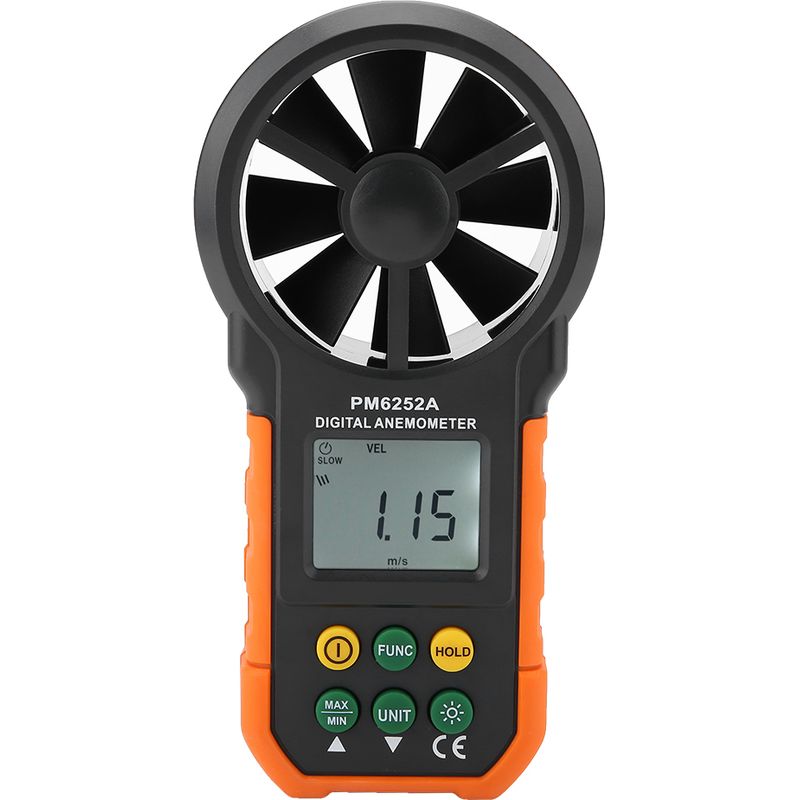 Sjlerst Peakmeter Pm6252a Digitales Anemometer – Wind- Und Luftstrommessung, Hintergrundbeleuchtetes Display + Min/max + Tragetasche Inklusive