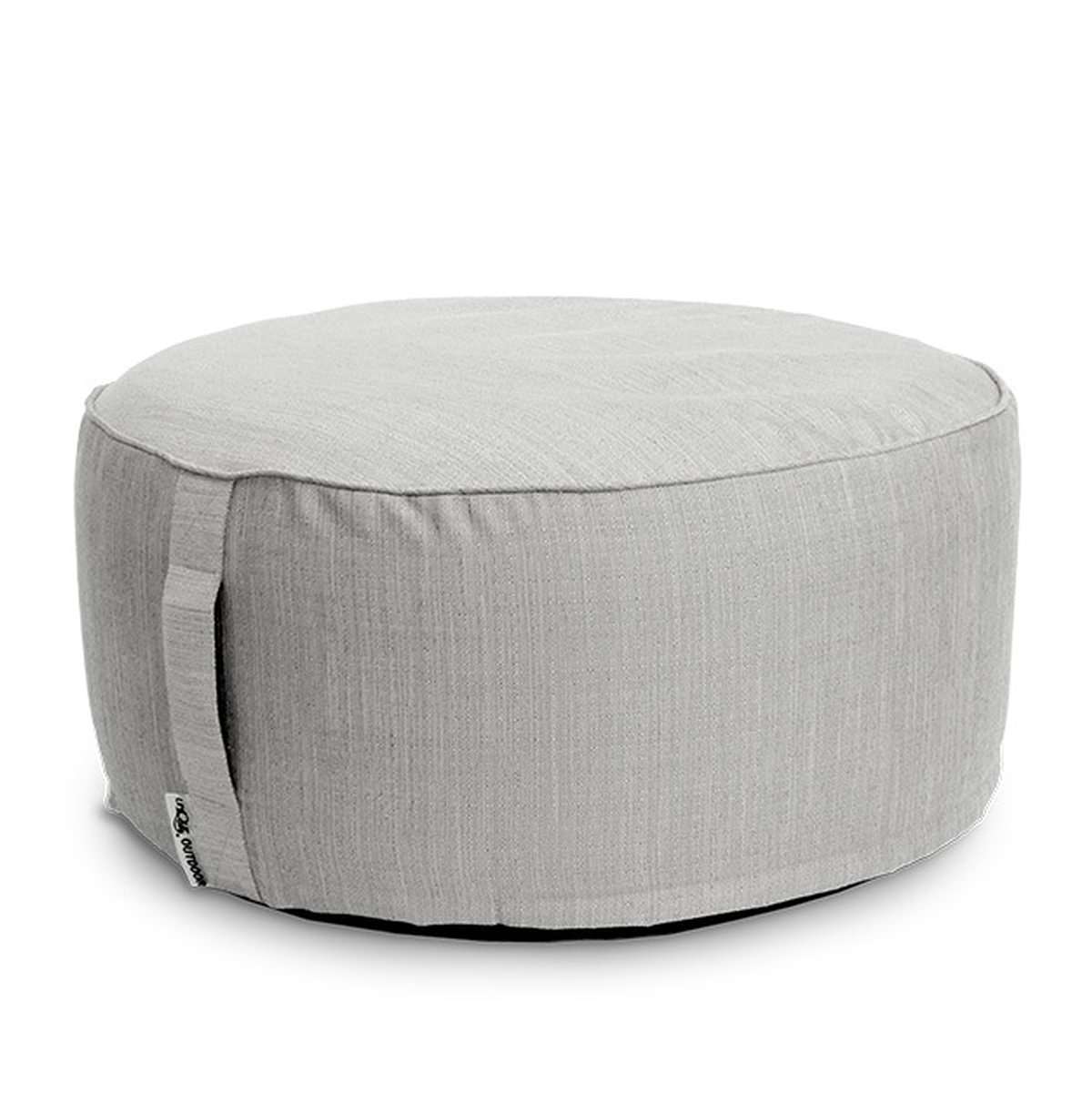 Lemetex Unique Living® Deko- Aufblasbares Pouf-sitzkissen Senna Ø 55 Cm Höhe 25 Cm Light Grey