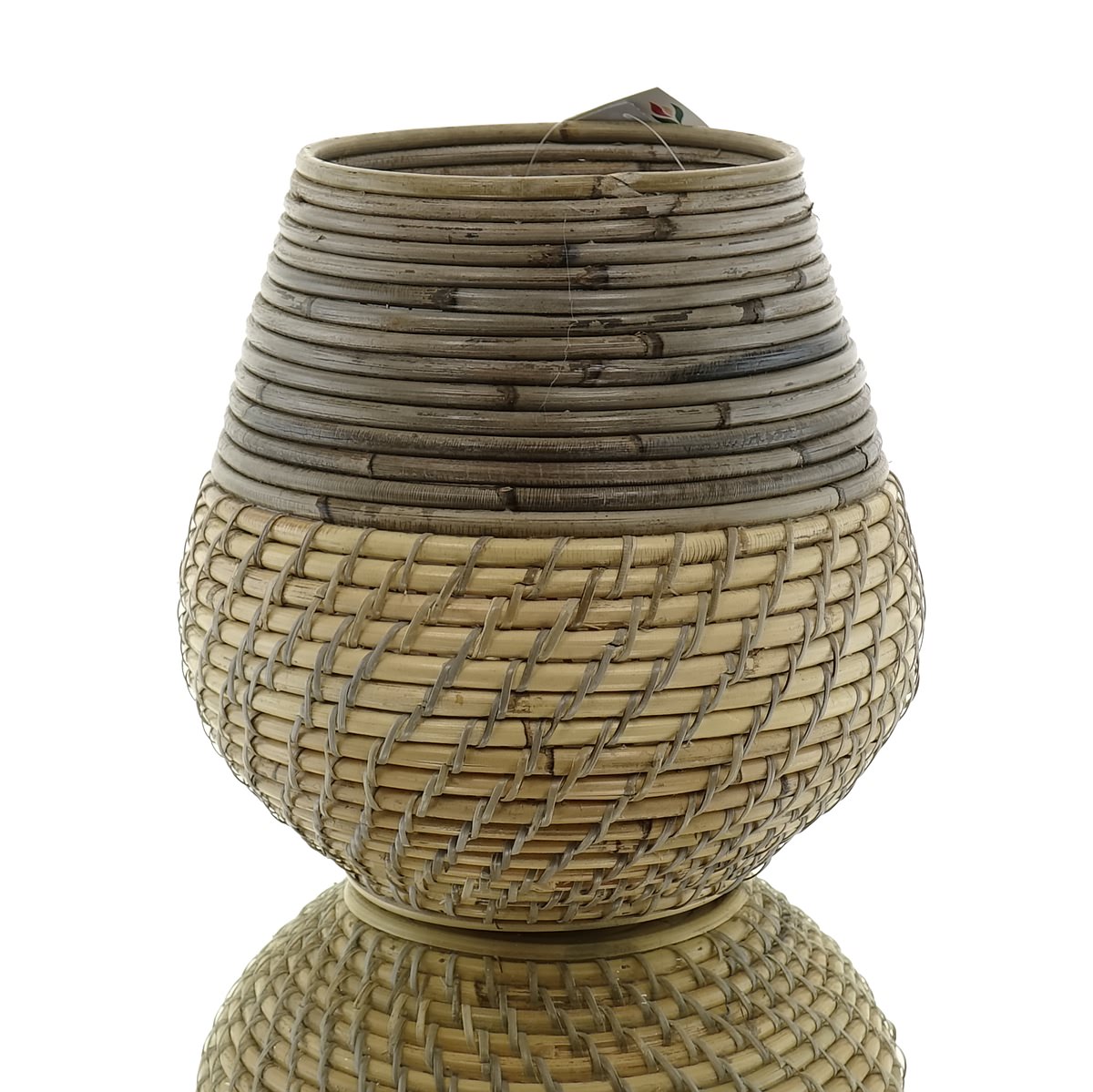 Van Der Leeden Topf Stripe/lombok Grau Blond Ø 24 Höhe 25 Cm