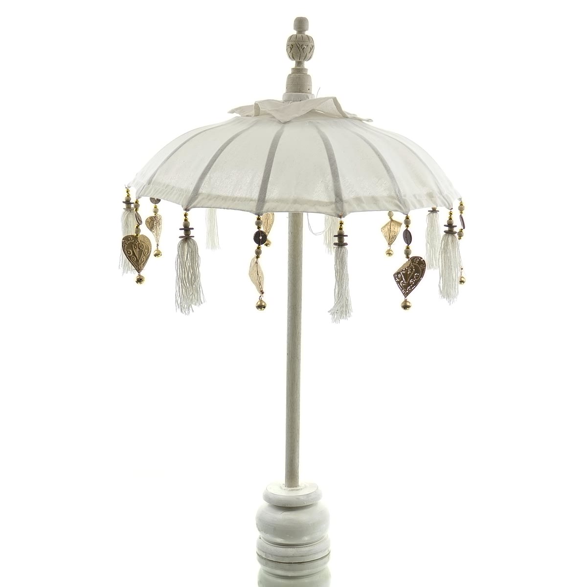 Van Der Leeden Tisch-sonnenschirm Bali Mini Weiß Ø 50 Cm