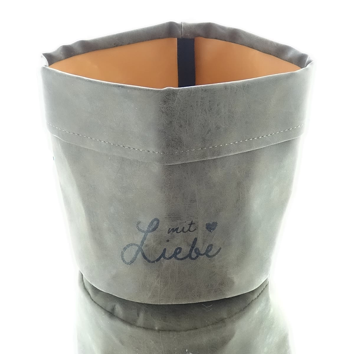 Nature Trends Kunstleder-pflanztasche Mit Schriftzug Mit Liebe 14 X 18 Cm