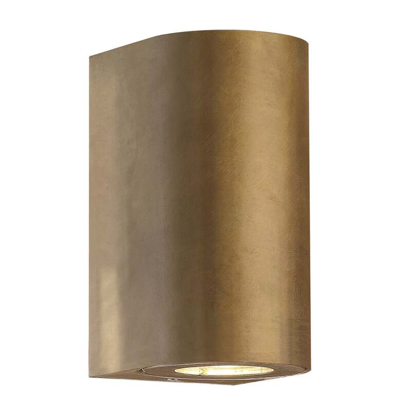 [gebraucht] B-ware Nordlux Außenwandleuchte Canto Maxi 2 Led Wandlampe Dimmbar Messingfarben Ip44