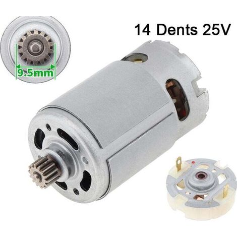 Rs550 Zweigang-gleichstrommotor Mit 14 Zähnen – Bürstenmotor – 25v, Inklusive Service-bürstenhalter