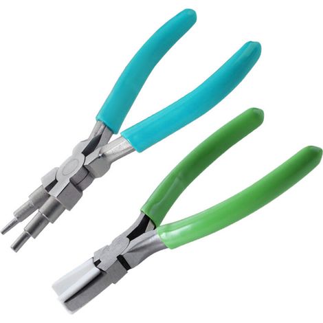 Blau Schmuckzange Mit Sechs Abschnitten + Grüne Nylon-flachzange