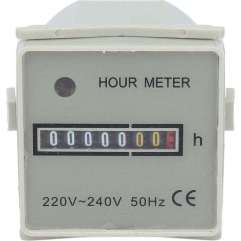 Mechanischer Betriebsstundenzähler Hm2/uwz48 Ac 220-240v Mechanischer Betriebsstundenzähler Für Den Häuslichen Industriellen Einsatz, Timer Mit Befestigungsbügel